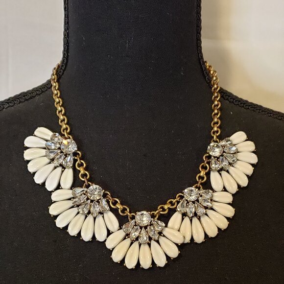 Vintage 90'S J Crew Fan Shape Necklace - Picture 1 of 6